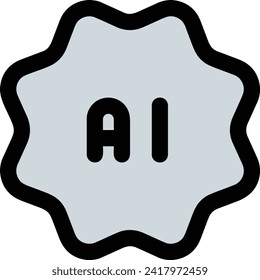Artificial intelligence technology icon symbol vector image. Illustration of artificial intelligence futuristic information human learning software design image