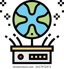 Artificial intelligence technology icon symbol vector image. Illustration of artificial intelligence futuristic information human learning software design image