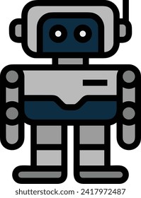 Artificial intelligence technology icon symbol vector image. Illustration of artificial intelligence futuristic information human learning software design image