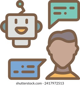 Symbol für Technologie der künstlichen Intelligenz, Vektorbild. Illustration künstlicher Intelligenz, futuristische Informationen, Design der menschlichen Lernsoftware