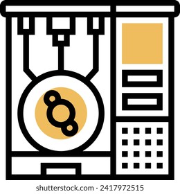 Icono de tecnología de inteligencia artificial símbolo de imagen vectorial. Ilustración de la inteligencia artificial información futurista del software de aprendizaje humano diseño de imagen
