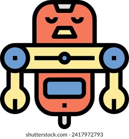 Artificial intelligence technology icon symbol vector image. Illustration of artificial intelligence futuristic information human learning software design image