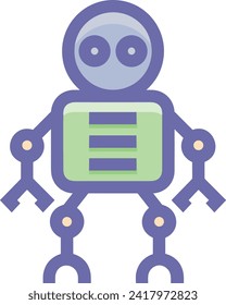 Artificial intelligence technology icon symbol vector image. Illustration of artificial intelligence futuristic information human learning software design image