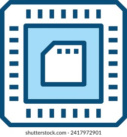 Artificial intelligence technology icon symbol vector image. Illustration of artificial intelligence futuristic information human learning software design image