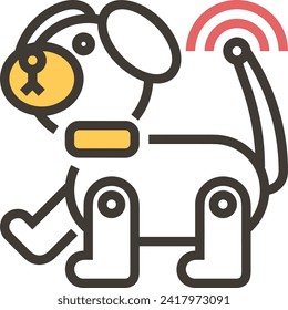 Artificial intelligence technology icon symbol vector image. Illustration of artificial intelligence futuristic information human learning software design image