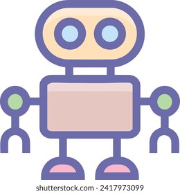 Artificial intelligence technology icon symbol vector image. Illustration of artificial intelligence futuristic information human learning software design image