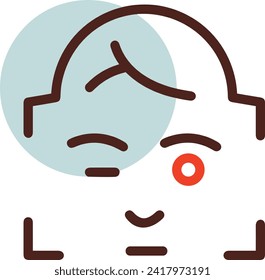 Icono de tecnología de inteligencia artificial símbolo de imagen vectorial. Ilustración de la inteligencia artificial información futurista del software de aprendizaje humano diseño de imagen