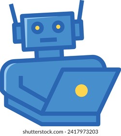 Symbol für Technologie der künstlichen Intelligenz, Vektorbild. Illustration künstlicher Intelligenz, futuristische Informationen, Design der menschlichen Lernsoftware