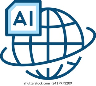 Artificial intelligence technology icon symbol vector image. Illustration of artificial intelligence futuristic information human learning software design image