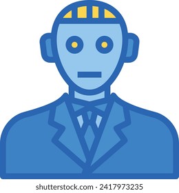 Icono de tecnología de inteligencia artificial símbolo de imagen vectorial. Ilustración de la inteligencia artificial información futurista del software de aprendizaje humano diseño de imagen