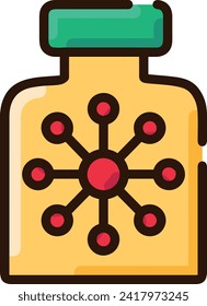Artificial intelligence technology icon symbol vector image. Illustration of artificial intelligence futuristic information human learning software design image
