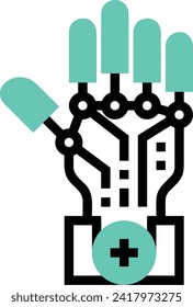 Symbol für Technologie der künstlichen Intelligenz, Vektorbild. Illustration künstlicher Intelligenz, futuristische Informationen, Design der menschlichen Lernsoftware
