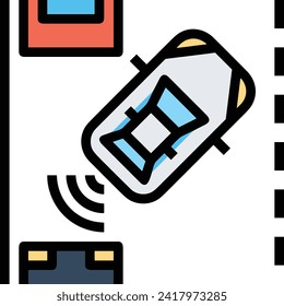 Icono de tecnología de inteligencia artificial símbolo de imagen vectorial. Ilustración de la inteligencia artificial información futurista del software de aprendizaje humano diseño de imagen