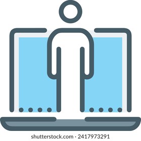 Icono de tecnología de inteligencia artificial símbolo de imagen vectorial. Ilustración de la inteligencia artificial información futurista del software de aprendizaje humano diseño de imagen