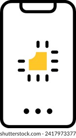 Artificial intelligence technology icon symbol vector image. Illustration of artificial intelligence futuristic information human learning software design image