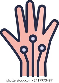 Artificial intelligence technology icon symbol vector image. Illustration of artificial intelligence futuristic information human learning software design image