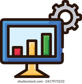 Artificial intelligence technology icon symbol vector image. Illustration of artificial intelligence futuristic information human learning software design image