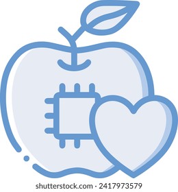 Artificial intelligence technology icon symbol vector image. Illustration of artificial intelligence futuristic information human learning software design image