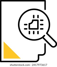 Artificial intelligence technology icon symbol vector image. Illustration of artificial intelligence futuristic information human learning software design image