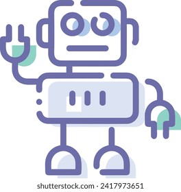 Artificial intelligence technology icon symbol vector image. Illustration of artificial intelligence futuristic information human learning software design image