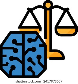 Artificial intelligence technology icon symbol vector image. Illustration of artificial intelligence futuristic information human learning software design image
