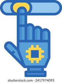 Artificial intelligence technology icon symbol vector image. Illustration of artificial intelligence futuristic information human learning software design image