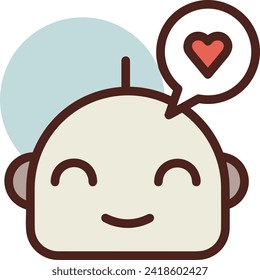 Artificial intelligence technology icon symbol vector image. Illustration of artificial intelligence futuristic information human learning software design image