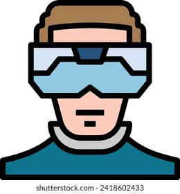 Artificial intelligence technology icon symbol vector image. Illustration of artificial intelligence futuristic information human learning software design image