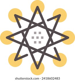 Artificial intelligence technology icon symbol vector image. Illustration of artificial intelligence futuristic information human learning software design image
