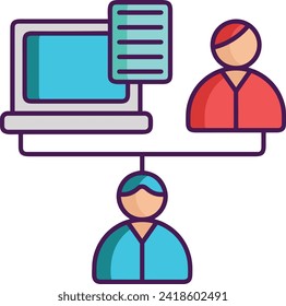 Artificial intelligence technology icon symbol vector image. Illustration of artificial intelligence futuristic information human learning software design image