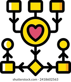 Artificial intelligence technology icon symbol vector image. Illustration of artificial intelligence futuristic information human learning software design image