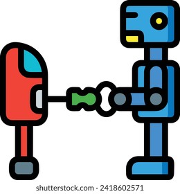 Artificial intelligence technology icon symbol vector image. Illustration of artificial intelligence futuristic information human learning software design image