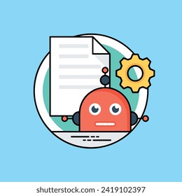 Icono de tecnología de inteligencia artificial símbolo de imagen vectorial. Ilustración de la inteligencia artificial información futurista del software de aprendizaje humano diseño de imagen