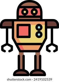 Icono de tecnología de inteligencia artificial símbolo de imagen vectorial. Ilustración de la inteligencia artificial información futurista del software de aprendizaje humano diseño de imagen