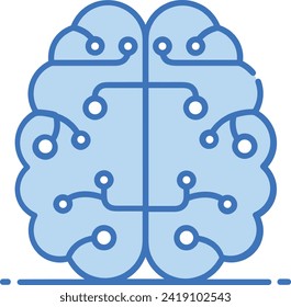 Icono de tecnología de inteligencia artificial símbolo de imagen vectorial. Ilustración de la inteligencia artificial información futurista del software de aprendizaje humano diseño de imagen