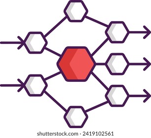 Artificial intelligence technology icon symbol vector image. Illustration of artificial intelligence futuristic information human learning software design image