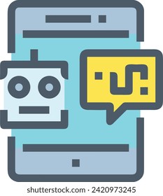 Artificial intelligence technology icon symbol vector image. Illustration of artificial intelligence futuristic information human learning software design image