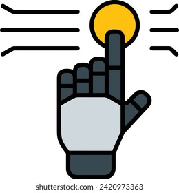 Artificial intelligence technology icon symbol vector image. Illustration of artificial intelligence futuristic information human learning software design image