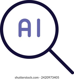 Artificial intelligence technology icon symbol vector image. Illustration of artificial intelligence futuristic information human learning software design image