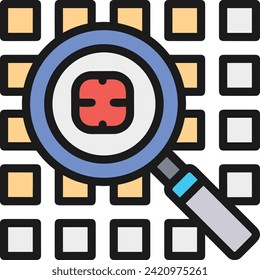 Artificial intelligence technology icon symbol vector image. Illustration of artificial intelligence futuristic information human learning software design image