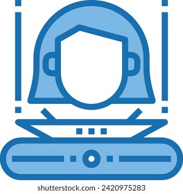 Symbol für Technologie der künstlichen Intelligenz, Vektorbild. Illustration künstlicher Intelligenz, futuristische Informationen, Design der menschlichen Lernsoftware