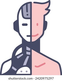 Artificial intelligence technology icon symbol vector image. Illustration of artificial intelligence futuristic information human learning software design image