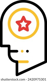 Artificial intelligence technology icon symbol vector image. Illustration of artificial intelligence futuristic information human learning software design image