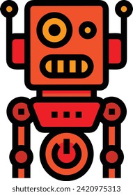 Artificial intelligence technology icon symbol vector image. Illustration of artificial intelligence futuristic information human learning software design image