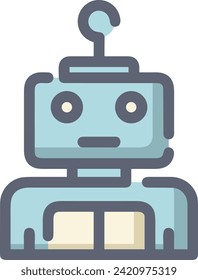 Symbol für Technologie der künstlichen Intelligenz, Vektorbild. Illustration künstlicher Intelligenz, futuristische Informationen, Design der menschlichen Lernsoftware