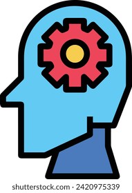 Artificial intelligence technology icon symbol vector image. Illustration of artificial intelligence futuristic information human learning software design image