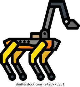 Artificial intelligence technology icon symbol vector image. Illustration of artificial intelligence futuristic information human learning software design image