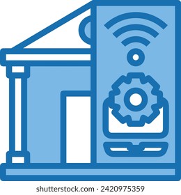 Artificial intelligence technology icon symbol vector image. Illustration of artificial intelligence futuristic information human learning software design image
