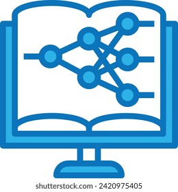Artificial intelligence technology icon symbol vector image. Illustration of artificial intelligence futuristic information human learning software design image