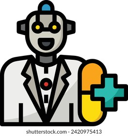 Icono de tecnología de inteligencia artificial símbolo de imagen vectorial. Ilustración de la inteligencia artificial información futurista del software de aprendizaje humano diseño de imagen